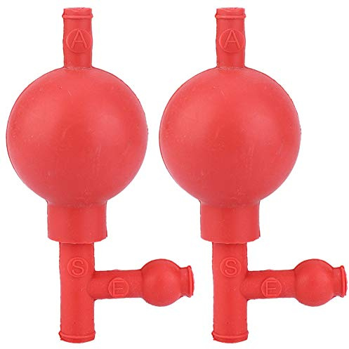 Cocoarm 2 PCS Bulb de Succión Cuantitativa, Bulbo de Goma de Lavado de Oído Rojo, Multipropósito, Limpieza Eficiente, Succión Precisa, Uso Versátil con Pipetas, Adecuados para Laboratorio,