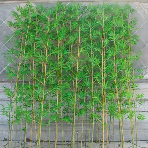 Planta Artificial Realista, Árbol de Bambú Artificial, con Troncos Naturales, Plantas Artificiales Decorativas para Interiores, Piscina, Césped, Decoración de Interiores(Green-20pcs,1.2m/3.9ft)
