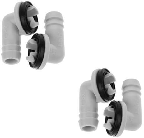 Amosfun 4 pcs Air Conditioner Drain Hose Connector Fitting for Outdoor Unit Hard Plastic Split Unit Hose Adapter Aging Weather Resistant Drainpipe Connector Easy Installation