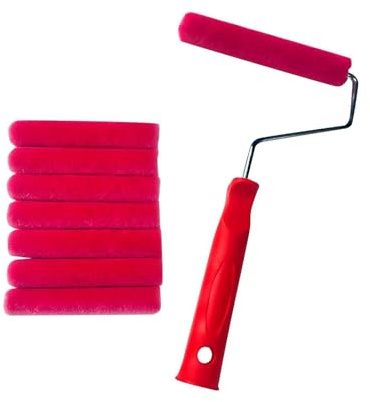 CYDZSRA Kit rullo per pittura, decorazione artistica fai da te, epossidico e progetti per pareti interne ed esterne, facile da pulire, rullo per pittura utilizzabile con pennello, forniture per a
