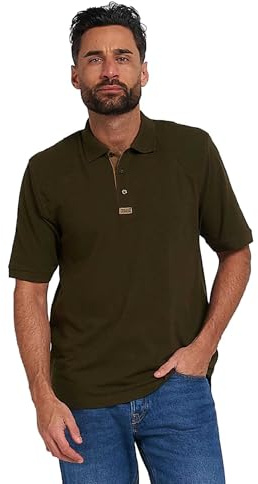 JACK PYKE Sporting Men’s Polo Shirt, Polycotton Clay Shooting Polo with Quilted Shoulders, Comfortable Fit, Ideal for Casual Everyday Wear - Green, Large
