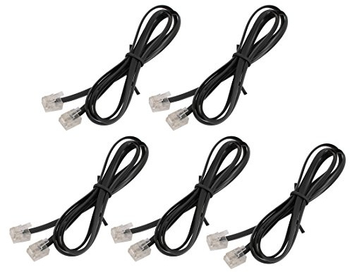 Aexit 5PCS RJ11 6P2C Cavo telefonico prolunga telefonica 1M lungo bianco ID: 421111