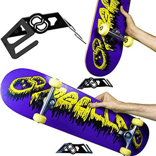 MEOLLO Vertikale und horizontale Halterung Hänger für Skateboard (100% Stahl)
