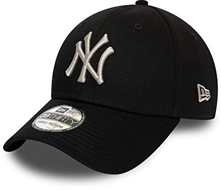New Era New York Yankees MLB Cap 39Thirty Basecap NY Baseball Kappe schwarz grau - M-L