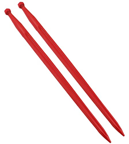 Frontladerzinken | 800 mm | M22 Gewinde | von SHW | 2 Stück | Großballenzinken | Zinken | Frontladerspieß | Ballenspieß | Schwerlastzinken | Traktor | Schlepper | Ballengabel