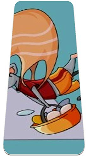 Eslifey Flying Mouse Yogamatte, dick, rutschfest, für Damen und Mädchen, Gymnastikmatte, weiche Pilates-Matten, 182,9 x 61 cm, 0,6 cm dick