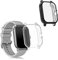 kwmobile 2X Schutzhülle kompatibel mit Huami Amazfit GTS 3 / GTS 2 / GTS 2e Hülle - Fullbody Cover Set aus Silikon - Schwarz Transparent