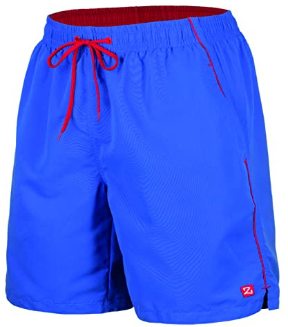 Zagano badbyxor herr badshorts herr herr simbyxor boardshorts sportbyxor korta, badbyxor herr lång S–6XL, tillverkade i EU, Ljusblå, 3XL