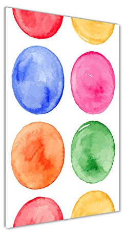 Tulup - Impression sur Verre Acrylique - 70x140 - Image sur Plexiglas - Déco Mural derrière Le Plastique - Tableaux pour la Mur - Mural Art - Décoration - Divers - Multicolore - Cercles colorés
