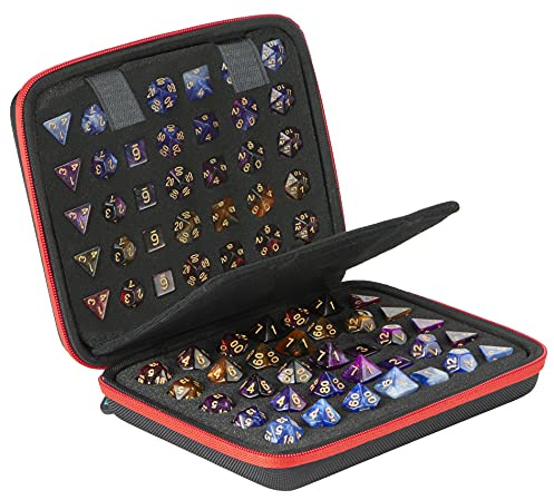 Bavel DND Dice Case with Detachable Dice Sponge and Tray, D6 D20 Set Case for Dungeons and Dragons RPG, MTG, Table Games