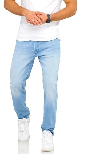 JACK & JONES Herr jeans Mike ARIS Regular fit raka ben denim herrbyxor, Ljusblå denim, 31W x 34L