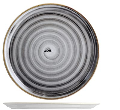 Saturnia Piatto Pizza/Sottopiatto Modello Circus 31cm tonalità Grigio, Lavabile in Lavastoviglie, Design Moderno ed Elegante, Colore Acceso per la Tua tavola, 5628331