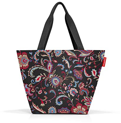 reisenthel shopper M paisley black – Geräumige Shopping Bag und edle Handtasche in einem – Aus wasserabweisendem Material