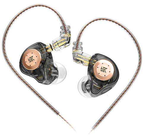 KZ EDX PRO, In Ear Monitors 1DD New 10mm Dynamic Driver, Stereo IEM Earphones, HIFI Deep Bass Sound Gaming Earbuds, 3.5mm Jack Wired Earphones, In Ear Headphones for Musicians (Black, No Mic)