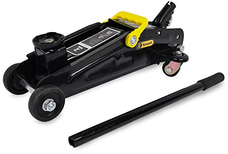 RocwooD Trolley Jack 2 Ton Tonne Hydraulic Floor Lifting Lift Car Van Garage Repair Tool Portable Swivel Wheels Workshop Equipment Steel Lifting Range 135mm - 325mm