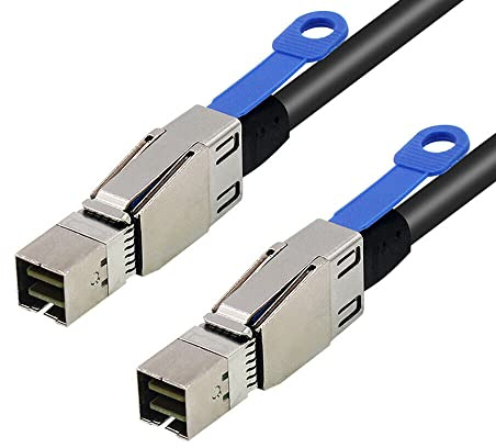 Allowish Mini SAS HD SFF-8644 with IC to Mini SAS SFF-8644 Server Adapter Cable (2m,Black)