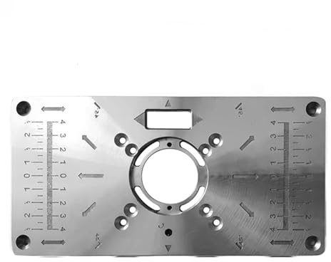 NURII Placa de inserción de Mesa de enrutador de Aluminio, Mesa for Placa de enrutador de carpintería, Herramientas de Madera, fresadora con Anillos (Size : Type2 Black)