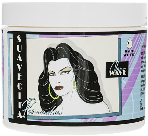Suavecita Pomade for Women 4 oz Can - Medium Hold, High Shine, Water Based, Wax Like Flake Free - All Day Hair Free Gel Hairstyles Easy to Wash Off - New Wave Edition