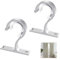 2 Staffe Regolabili per Aste da Tenda da Soffitto, Ganci di Fissaggio per Aste di 25-28 mm, con Vite, Ideali per Tende da Appendere
