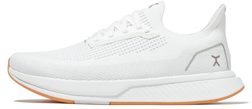 Flux Footwear Adapt Runners for Women and Mens Barefoot Minimalist Shoes – Wide Toe Box, Zero Drop Sole, Lightweight & Flexible, Perfect for Walking, Running and Everyday Comfort - White/Gum