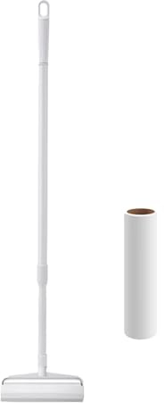 Retractable Long Handle Lint Roller for Carpet, 7.5 inch Wide Lint Rollers for Pet Hair Extra Sticky, Lint Rollers for Pet Hair, Lint Removal Tool for Cleaning Carpet, Sofa, Clothes (A)