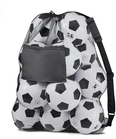 OrgaWise Fotbollsväska med axelrem och stor ficka Bollväskor för fotboll Fotbollsväska för bollar Fotbollsväska (10-15bollar) (76x102cm)