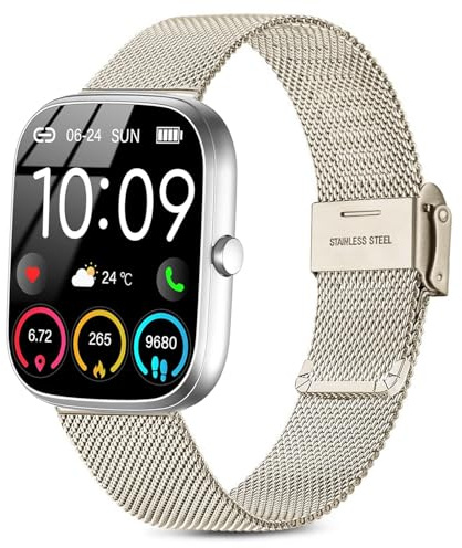 Issinlky Metall armband till Goryfit Smart Watch T50S T60 T70, 22mm rostfritt stålband till Veryfit IDW19/IDW13/IDW15/IDW18, P66/P66D/P72/P95/P99, Y66/Y6,YB54, H1/D1, G39, LW11/LW36/LW51 Smart Watch