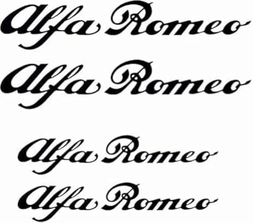 Generisch Stickers Aufkleber für Bremssattel Schwarz Kompatibel mit Alfa Romeo Bremsen (schwarz)