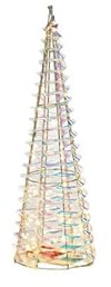 URBNLIVING Pyramide Lumineuse de Sapin de Noël en Cône Tour LED 3 Tailles - Décoration de Guirlandes Lumineuses Festives pour Intérieur et Extérieur, Élégant Affichage de Noël Décoration de Vacances