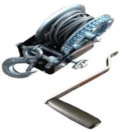 Paranco a leva Carrello per barche per carichi pesanti Verricello manuale autobloccante Maniglia a cricchetto Fune metallica di sollevamento facile da tirare Verricello manuale(1200P Cable 30M)