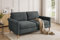 Vesgantti Sofa 2 Sitzer, Doppelsofa 164cm mit beidseitigen Taschen, Stoff Sofa mit Kissen Montage ohne Werkzeug für Wohnzimmer, Büro, kleinen Raum, Schlafzimmer 164L*76D*85H cm, Grau