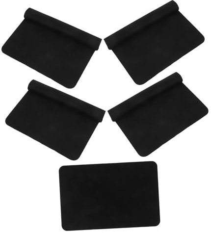 SWOOMEY 5pcs Vinyl Record Cleaning Cloth and Cd Cleaning Cloth Set for Soft Black Fabric for Dust Removal Suitable for Vinyl Records and Cd Albums
