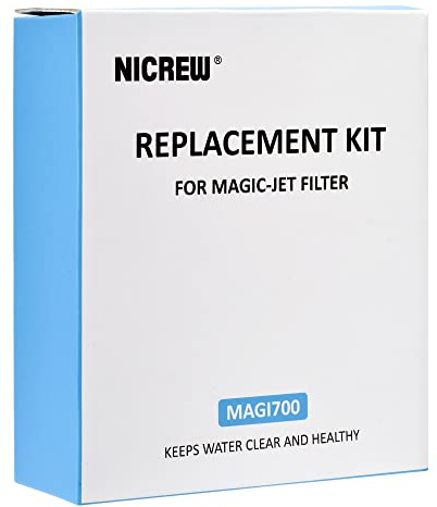 NICREW Ersatzpatrone für Magi700, Wechselbar Aquarium Filterschwamm | Einfacher Austausch, Aktivkohlefiltration, Sorgt für Klares Wasser, für Magi Filter Entwickelt