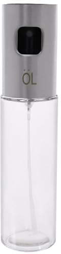Toyvian Dispenser Olio Spray in Vetro e Acciaio Nebulizzatore Olio Alimentare Riutilizzabile per Cucina e BBQ Nebulizzatore Fine Aceto e Succhi Bottiglia Dosatore Portatile per Cottura e