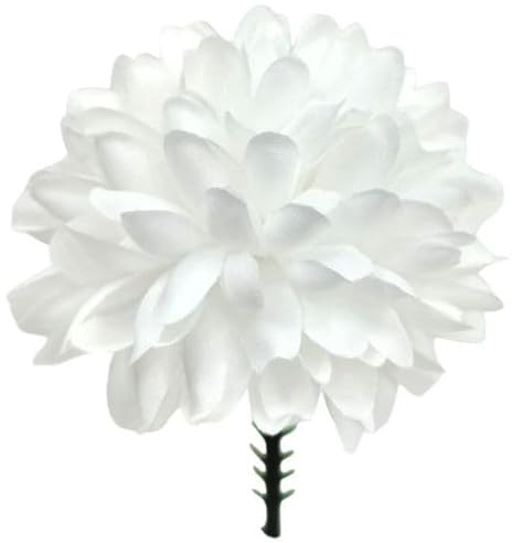 floral supplies 144 flores compactas de tributo (7 cm), flores realistas para tributos funerarios y letras frescas (blanco, 7 cm (compacto))