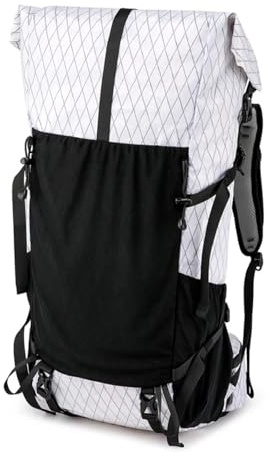 Genérico Mochila de 40L for senderismo al aire libre, Camping, gran capacidad, impermeable, bolsa escalada, equipo viaje, mochila for hombres y mujeres(White)
