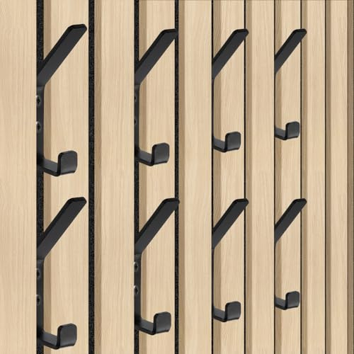 8 Piezas Percha Pared | Ganchos Pared Metal Colgadores Pared Gancho Perchero con Tornillos | Dobles Ganchos para Colgar Ropa Perchas de Pared para Dormitorio, Armario, Baño