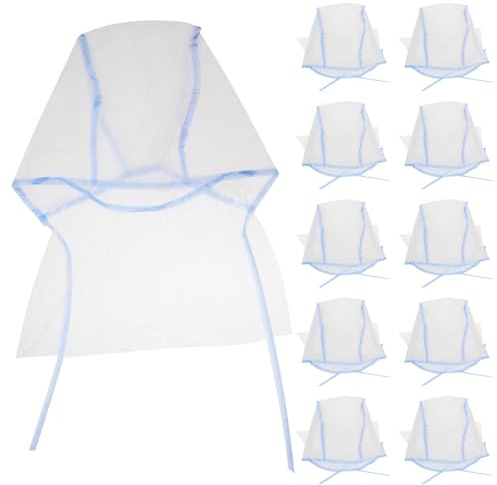 Luxshiny 12 Pezzi Cuffie Monouso per Chioma Blu Protezione Collo in Plastica per Saloni di Parrucchiere e Barber Shop per Colpi di Sole e Tinta