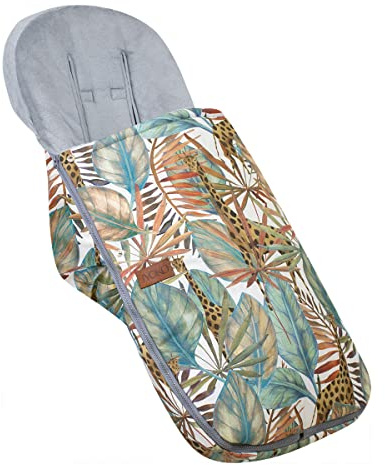JYOKO Kids Saco Universal para Cochecito, Sacos de Abrigo para Carritos, Saco Invierno Silla Paseo, Saco de Silla de Bebe con Cremallera Desmontable, Capa Regulable (Safari, Impermeable)