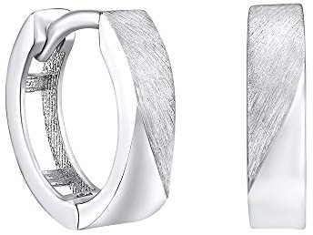 SILVEGO Damen Ohrringe Klappcreolen Weißgold 14 Karat 585 ARYA