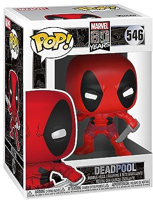 Funko POP! Bobble: Marvel Deadpool - 80th First Appearance | Offizieller Fanartikel und Merch - Vinyl Sammelfigur als Regal Deko - Geschenkidee zum Geburtstag für Fans und Sammler