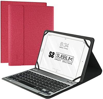 Subblim Funda con Teclado para Tablet, Rojo, 10.1 Inch