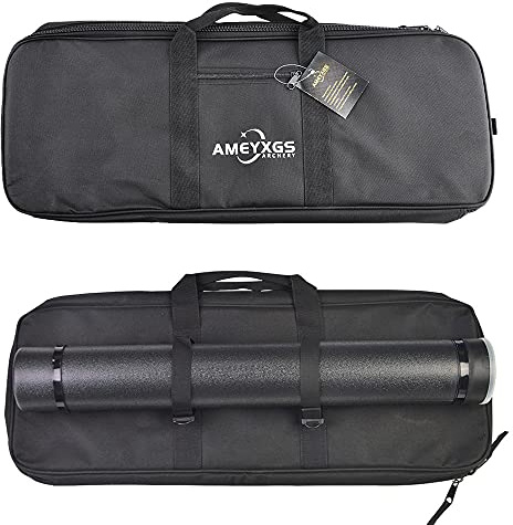 SHARROW Bågskytte Bågfodral Takedown Recurve Bågväska Bärbar Bärväska Båge Väska med Pilrör Pilväska Quiver för Jakt Skytte (Svart)