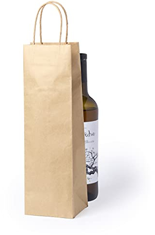 Lote 100 BOLSAS PAPEL KRAFT. Prácticas, papel, ecológico, marrón. Ideal para botellas vino. Tiendas.