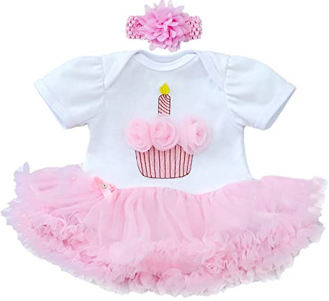 MAIHAO Vestiti per bambole Reborn con corona rosa, 55,9 cm, accessori per neonata da 50 a 55,9 cm, corona rosa, set da 3 pezzi