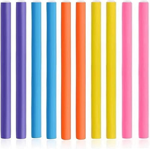 Foam Hair Rollers, 10Pcs Flexi Rods for Hair (20mm) - Lightweight Foam Heatless Curlers for Hair Salon or DIY, Styling Hairdressing | Hair Curlers No Heat (Random 1 color)