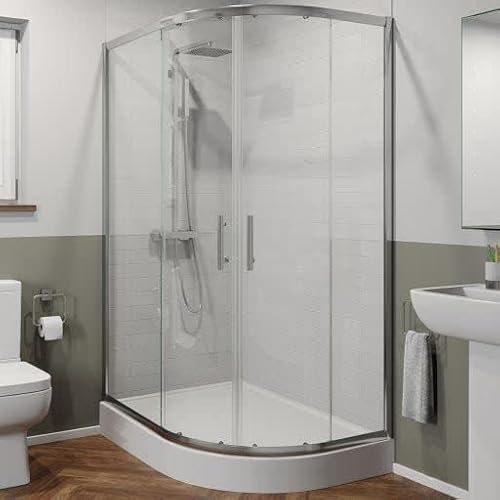 Offset Quadrant Shower Enclosure 1200 x 800mm Easy Plumb Tray (Right Entry) 6mm Glass