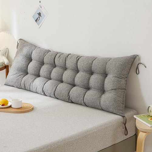 XZLZMYP Rückenkissen Lesekissen Für Bett Sofa Langes Rechteck Rücken Kissen Stützkissen Couchkissen Groß Rückenstützkissen Mit Abnehmbarem Bezug Wandkissen,J,90x10x50cm