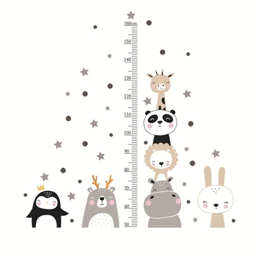 Herfair Höhe Diagramm Wandtattoo Messlatte Kinder Wandsticker Tiere Kind Wandaufkleber Kinderzimmer Mädchen Wand Aufkleber für Kinderziemmer Dekor