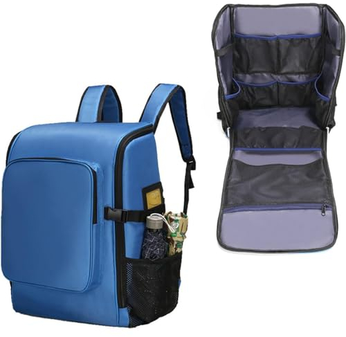 UZIAH Katastrophenhilfe Rucksack, Erste Hilfe Set-Tasche, Leere Medizinische Notfall Erste Hilfe Rucksäcke, wasserdichte Hochwasserschutzausrüstung, Feuerrettungssets,Blau